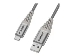 OtterBox Premium - USB-kabel - 24 pin USB-C (hann) til USB (hann) USB 2.0 - 3 A - 1 m - skyhvit