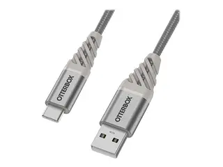 OtterBox Premium - USB-kabel - 24 pin USB-C (hann) til USB (hann) USB 2.0 - 3 A - 1 m - skyhvit