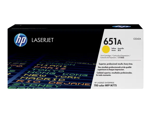 HP 651A - Gul original LaserJet tonerpatron (CE342A) for Color Ent...