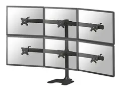 Neomounts FPMA-D700DD6 - Stativ - for 6 LCD-skjermer svart - skjermstørrelse: 10"-27" - skrivebordsstativ, skrivebordsmonterbar