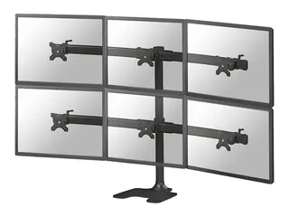 Neomounts FPMA-D700DD6 - Stativ - for 6 LCD-skjermer svart - skjermstørrelse: 10"-27" - skrivebordsstativ, skrivebordsmonterbar