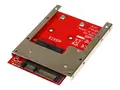 StarTech.com mSATA SSD to 2.5in SATA Adapter Converter mSATA to SATA Adapter for 2.5in bay with Open Frame Bracket and 7mm Drive Height (SAT32MSAT257) - Diskkontroller - SATA 6Gb/s - SATA 6Gb/s