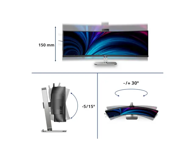 Philips 49B2U6900CH - 6000 Series LED-skjerm kurvet USB 49" (48.8"...