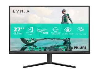 Philips Evnia 3000 27M2N3200S - LED-skjerm gaming - 27" - 1920 x 1080 Full HD (1080p) @ 180 Hz - IPS - 300 cd/m² - 1000:1 - HDR10 - 0.5 ms - 2xHDMI, DisplayPort - høyttalere - koksgrå