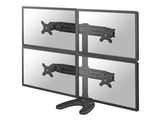 Neomounts FPMA-D700DD4 - Stativ - full bevegelse for 4 LCD-skjermer - svart - skjermstørrelse: 19"-30" - skrivebordsstativ, malje, skrivebordsmonterbar