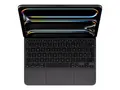 Apple Magic Keyboard - Tastatur og folioveske med styrepute - bakbelysning - Apple Smart connector - QWERTY - Dansk - svart - for 11-inch iPad Pro (M4)