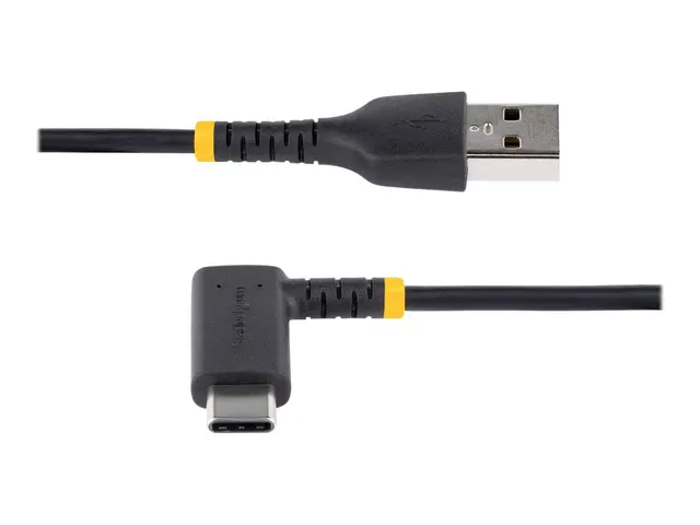 StarTech.com 1ft (30cm) USB A to C Charging Cable Right Angle, Hea...