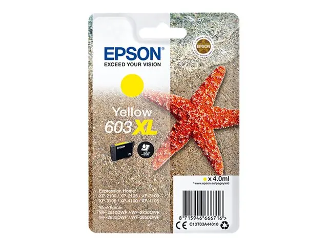 Epson 603XL - 4 ml - XL - gul - original - blære med RF/lyd-alarm ...