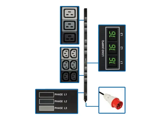 Eaton Tripp Lite Series PDU 3-Phase Metered 240V/230V/220V 11.5kW ...