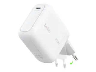 Belkin BoostCharge - Strømadapter - GaN - 100 watt Fast Charge (USB-C) - hvit