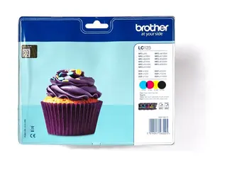 Brother LC123 - 4-pack - svart, gul, cyan, magenta original - blister - blekkpatron - for Brother DCP-J100, DCP-J105, DCP-J132W, DCP-J4110DW, DCP-J552DW, DCP-J752DW