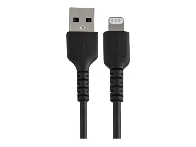 StarTech.com 15cm(6 in) Durable Black USB-A to Lightning Cable, He...