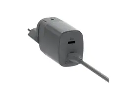 Unisynk - Str&#248;madapter - (4x str&#248;mkontaktadapter) 35 watt - Fast Charge, Power Delivery 3.0 + PPS, QC 3.0 - 2 utgangskontakter (24 pin USB-C) - gr&#229; - Global