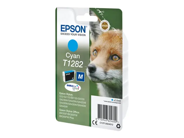 Epson T1282 - 3.5 ml - M-størrelse - cyan - original - blister - b...