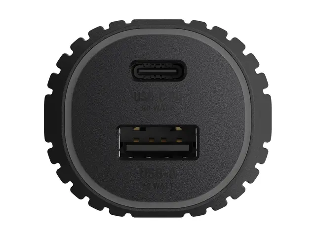 Unisynk - Bilstrømadapter 72 watt PD 2.0, 3.0 2 utgangskontakter (...