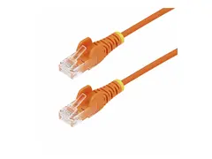 Startech 50cm Orange Slim CAT6 Ethernet Cable, Snagless, 28AWG, LSZH Koblingskabel - RJ-45 (hann) til RJ-45 (hann) - 50 cm - 3.6 mm - UTP - CAT 5/5e/6 - IEEE 802.3bt - halogenfri, uten hindringer - oransje