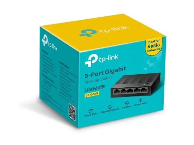 TP-Link LiteWave LS1005G - Switch - ikke-styrt - 5 x 10/100/1000 -...