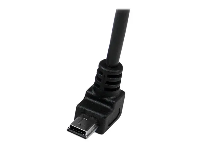 StarTech.com Down Angle Mini USB Cable - 2m Black A to B Charger (...