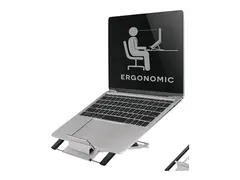 Neomounts NSLS100 - Stativ - for notebook/nettbrett s&#248;lv - skjermst&#248;rrelse: 10&quot;-22&quot; - skrivebord