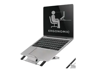Neomounts NSLS100 - Stativ - for notebook/nettbrett s&#248;lv - skjermst&#248;rrelse: 10&quot;-22&quot; - skrivebord