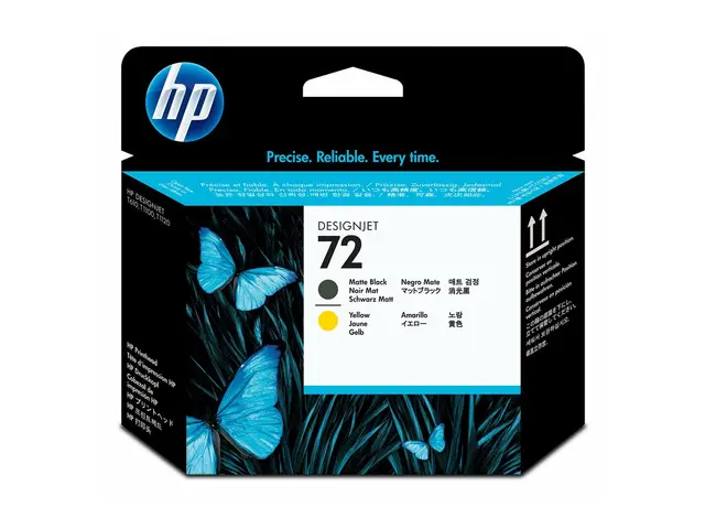 HP 72 - Gul, matt svart skriverhode for DesignJet T1100, T1100ps, ...