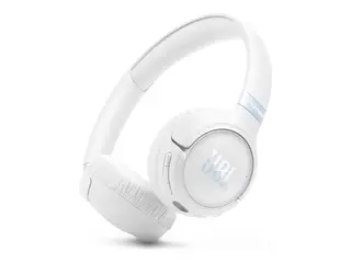JBL TUNE 680NC - Hodetelefoner med mikrofon on-ear - Bluetooth - trådløs - aktiv støydemping - hvit