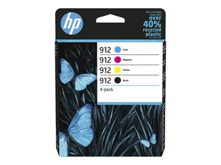 HP 912 Combo Pack - 4-pack - svart, gul, cyan, magenta original - Officejet - blister - blekkpatron - for Officejet 8010e, 8012, 8013, 8014, 8015, 8022; Officejet Pro 8022, 8023, 8024, 8025