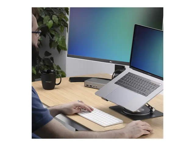 StarTech.com - Notebookstativ 360° roterende base skrivebord sølv