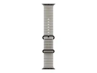 Apple - Bånd for smart armbåndsur - 49 mm, svart titanfinish 130 - 200 mm - translucentgrå, svart