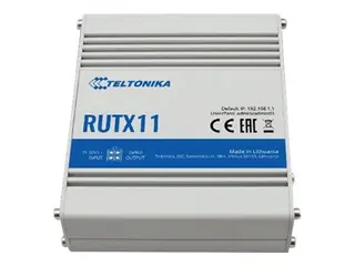 Teltonika RUTX11 - Tr&#229;dl&#248;s ruter - WWAN 4-portssvitsj 1GbE - Wi-Fi 5 - DIN-skinnemonterbar