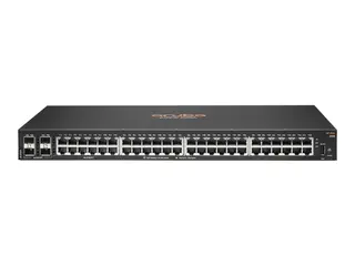 HPE Aruba 6100 48G 4SFP+ Switch Switch - Styrt - 48 x 10/100/1000 + 4 x 1 Gigabit / 10 Gigabit SFP+ - side til side-luftflyt - rackmonterbar