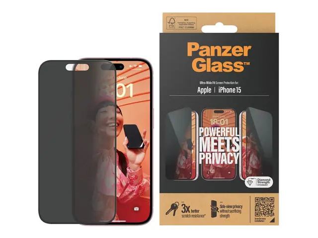 PanzerGlass - Skjermbeskyttelse for mobiltelefon ultrabred passfor...