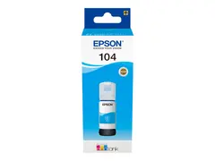 Epson EcoTank 104 - 65 ml - cyan original - blekkbeholder - for EcoTank ET-14100, 1810, 2721, 2810, 2811, 2812, 2814, 2815, 2820, 2821, 2825, 2826, 4800