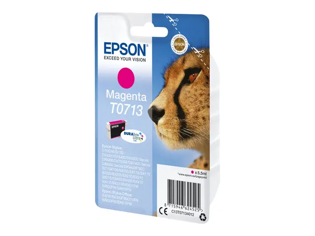 Epson T0713 - 5.5 ml - magenta - original - blekkpatron - for Styl...