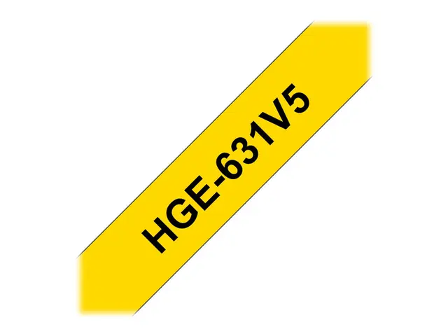 Brother HGE-631V5 - Svart på gult Rull (1,2 cm x 8 m) 5 kassett(er...