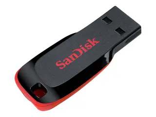SanDisk Cruzer Blade - USB-flashstasjon - 64 GB USB 2.0 - svart, rød