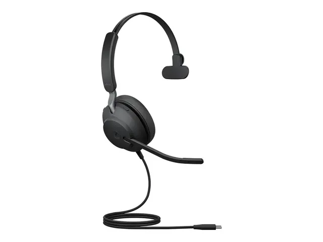 Jabra Evolve2 40 SE MS Mono - Hodesett on-ear kablet USB-C, USB-A ...