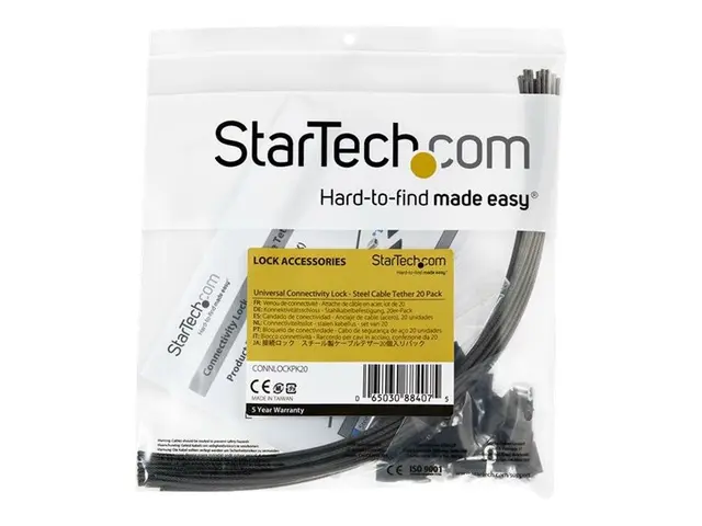 StarTech.com 20-Pack Security Cable Tethers for Adapters & Dongles...