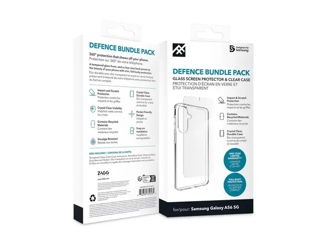 iFrogz Defence - Bundle pakke baksidedeksel for mobiltelefon blank...