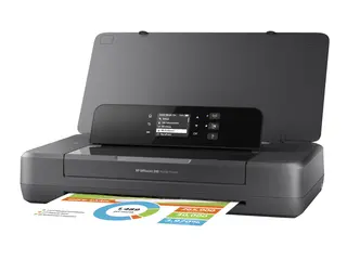HP Officejet 200 Mobile Printer Skriver - farge - ink-jet - A4/Legal - 1200 x 1200 dpi - inntil 20 spm (mono) / inntil 19 spm (farge) - kapasitet: 50 ark - USB 2.0, USB-vert, Wi-Fi