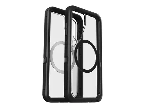 OtterBox Defender Series XT - Baksidedeksel for mobiltelefon robust - med magneter - plastikk - m&#248;rk side (klar / svart) - for Samsung Galaxy S25