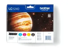 Brother LC1240 Value Pack - 4-pack - svart, gul, cyan, magenta original - blister - blekkpatron - for Brother DCP-J525, J725, J925, MFC-J430, J5910, J625, J6510, J6710, J6910, J825