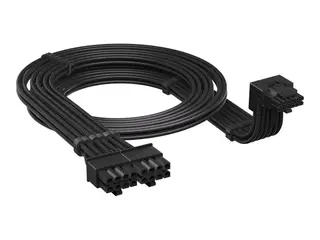 CORSAIR Type 4 (Style B) - Strømkabel 16-stifts PCI-strøm (hann) nedvinklet til 8-pins PCIe-strøm (hann) - 65 cm - svart