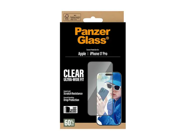 PanzerGlass - Skjermbeskyttelse for mobiltelefon ultravid passform...