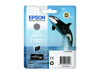Epson T7607 - 26 ml - lys svart - original blister - blekkpatron - for SureColor P600, SC-P600