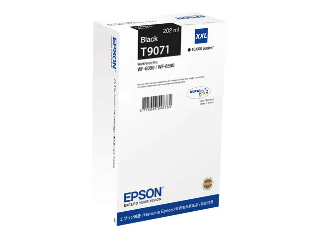 Epson T9071 - 202 ml XXL-størrelse svart original blekkpatron for ...