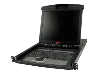 APC LCD Console - KVM-konsoll med KVM-svitsj 8 porter - PS/2 - 17" - kan monteres i rack - VGA - svart - 1U - for P/N: SMTL2K2RM2UCL, SMTL2K2RM2UCLNC, SMTL3KRM2UCL, SMTL3KRM2UCLNC, SMX3000RMX93
