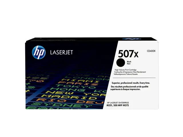 HP 507X - Høy ytelse svart original LaserJet tonerpatron (CE400X) ...