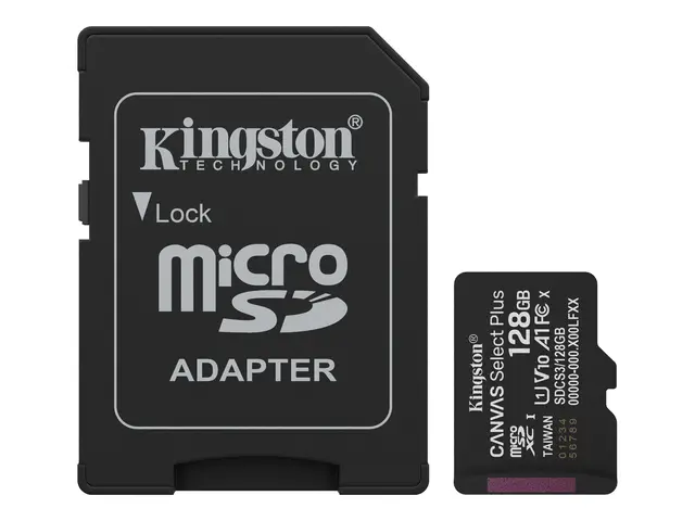 Kingston Canvas Select Plus - Flashminnekort (microSDXC til SD-ada...