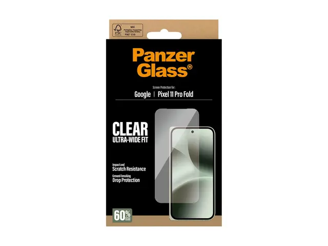 PanzerGlass - Skjermbeskyttelse for mobiltelefon - sub-screen - gl...